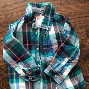 Teal Button Up Long Sleeve Shirt